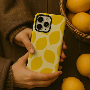 Minimalistische Cottage Style Lemon Pattern iPhone 15 Pro Max Hoesje