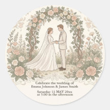 Minimalistische Crème Kleur Vintage Bloemen Huweli