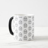 Minimalistische Cupcake Pattern Mok (Voorkant links)