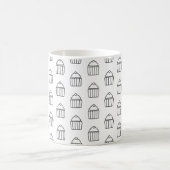 Minimalistische Cupcake Pattern Mok (Center)