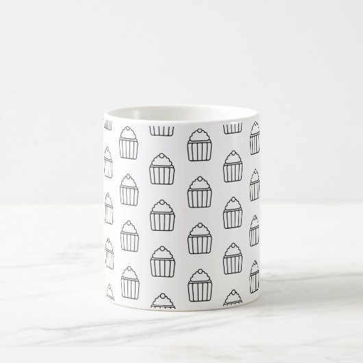 Minimalistische Cupcake Pattern Mok (Center)