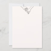 minimalistische Cupido paar bruiloft Kaart (Achterkant)