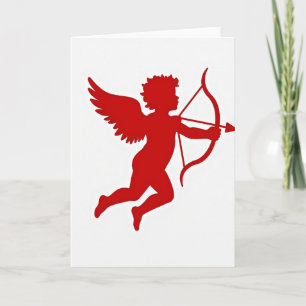 Minimalistische Cupido Silhouet Kaart