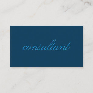 Minimalistische cursieve tekst Blauw Zwart Visitekaartje