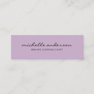 Minimalistische cursieve tekst van lavendel mini visitekaartje