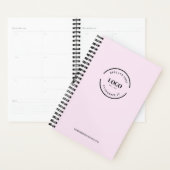 Minimalistische Custom Logo Branded Simple Pink Planner (Display)