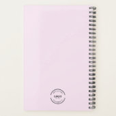 Minimalistische Custom Logo Branded Simple Pink Planner (Achterkant)