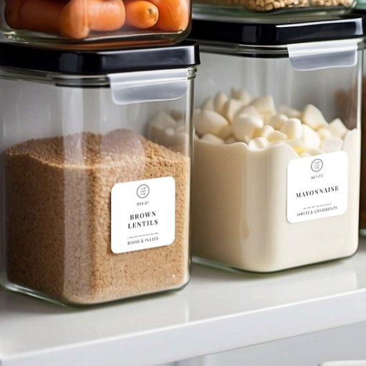 Minimalistische Custom Logo Pantry Management Labe Sticker