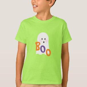 Minimalistische Cute Geest met Halloween Letters T-shirt