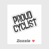 Minimalistische Cycling Custom-Cut Vinyl Sticker (Vel)