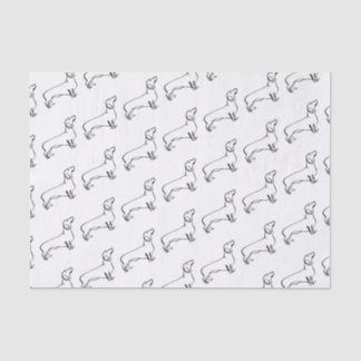 Minimalistische Dachshund Art - Jouw tekst, uw sti Tissuepapier