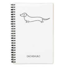 Minimalistische Dachshund Lijn Kunst Deluxe Spiraa