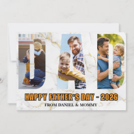 Minimalistische DAD Fotocollage Gelukkige Vaderdag Kaart