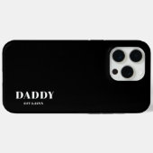Minimalistische Daddy Est Zwart &Wit Case-Mate iPhone Case (Achterkant (horizontaal))