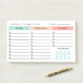 Minimalistische dagelijkse organisator - Lijst doe Post-it® Notes (Op bureau)