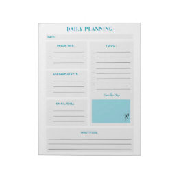 Minimalistische dagelijkse planner pagina's notitieblok