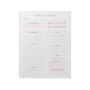 Minimalistische dagelijkse planner te doen lijst P Notitieblok