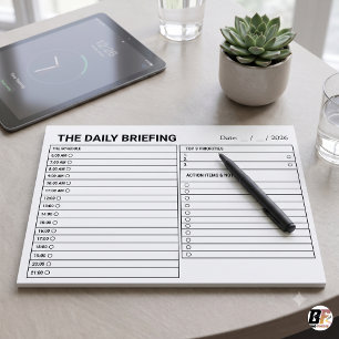 Minimalistische Dagelijkse Zakelijke Planner & Sch Notitieblok