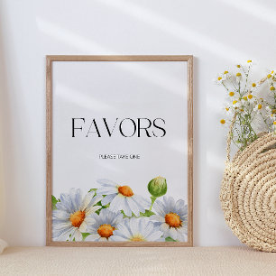 Minimalistische Daisy gunsten neem er een Poster