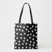 Minimalistische Daisy Pattern Canvas tas (Voorkant)