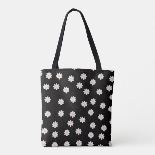 Minimalistische Daisy Pattern Canvas tas (Achterkant)