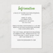 Minimalistische Daisy Wedding Informatiekaartje (Voorkant)