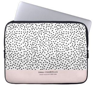 Minimalistische Dalmatische Vlekken Eenvoudig Mode Laptop Sleeve