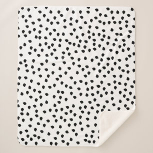 Minimalistische Dalmatische Vlekken Eenvoudig Mode Sherpa Deken