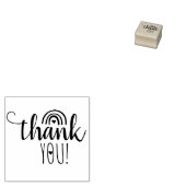 Minimalistische dank, regenboog 	rubberstempel (Gestempeld)