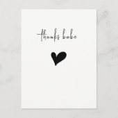 Minimalistische Dank U Hart Briefkaart (Voorkant)