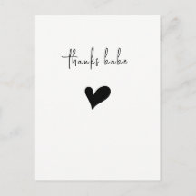 Minimalistische Dank U Hart