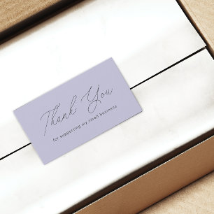 Minimalistische Dank U Voor Het Steunen Van Kleine Visitekaartje