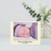 Minimalistische Dankkaart Geboorteaankondiging Aankondiging (Staand voorkant)