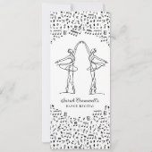 Minimalistische dansrecital ticketstijl kaart (Achterkant)