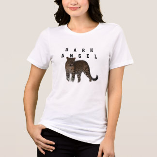 Minimalistische Dark Angel Luipaard Vrouwen T-shir Tri-Blend Shirt