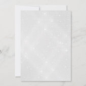 Minimalistische Deco Zwart Wit Sequins 40e verjaar Kaart (Achterkant)