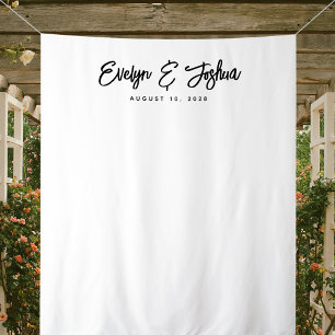 Minimalistische decoratie achterwand voor trouwrec wandkleed