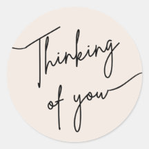 Minimalistische “Denk aan Jou” Calligrafie Sticker