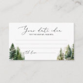 Minimalistische dennenbomen Date night ideeën. Dat Informatiekaartje (Voorkant)