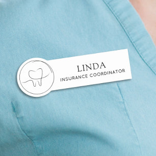 Minimalistische Dental Verzekeringscoördinator Naamplaatje