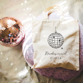 Minimalistische Disco Ball | Bruidsmeisje bruiloft Tote Bag