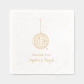 Minimalistische discobal | Goud Folie Servetten (Voorkant)