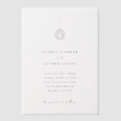 Minimalistische discobal | Trouwen transparant Vellum Uitnodigingen (Voorkant)