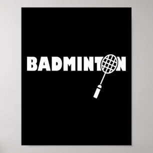Minimalistische Dminton - Racquet Shuttle Dminton Poster