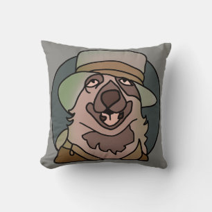 Minimalistische Dog GrandPa met cool Pet grappig Kussen