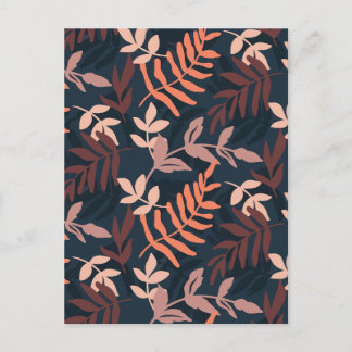 Minimalistische donkere bloemen feestdagenkaart