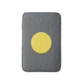 Minimalistische donkergrijze gele cirkel enkele st badmat (Voorkant Verticaal)