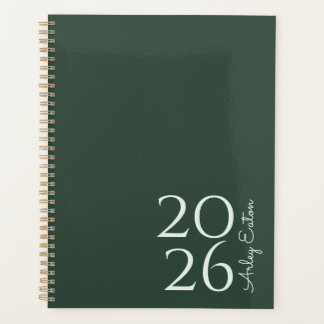 Minimalistische Donkergroene Custom Persoonlijk Ma Planner