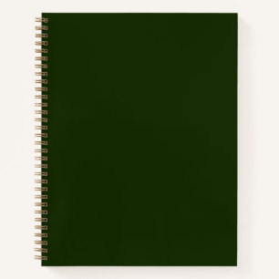 Minimalistische donkergroene effen effen kleur ele notitieboek
