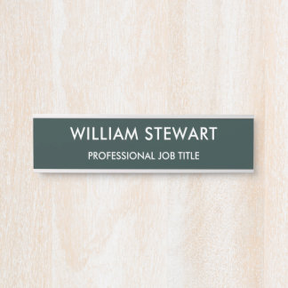 Minimalistische donkergroene medewerkers deurbord deurbordje